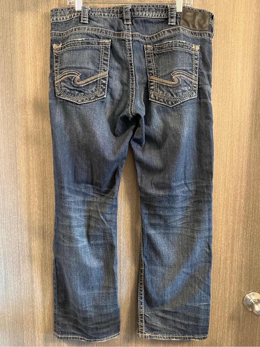 Silver Jeans Men’s Dark Blue Straight Leg Jeans - Picture 5 of 11